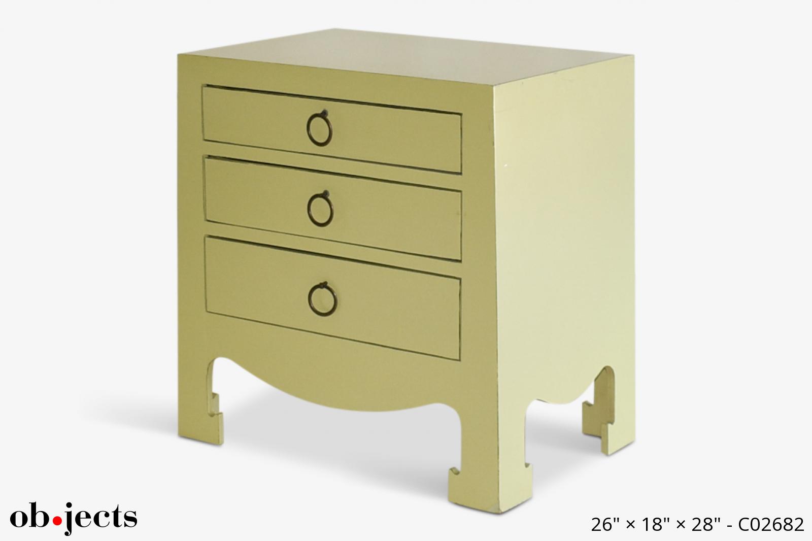 Dresser Light Green Lacquer W 3 Drawers Ob Jects