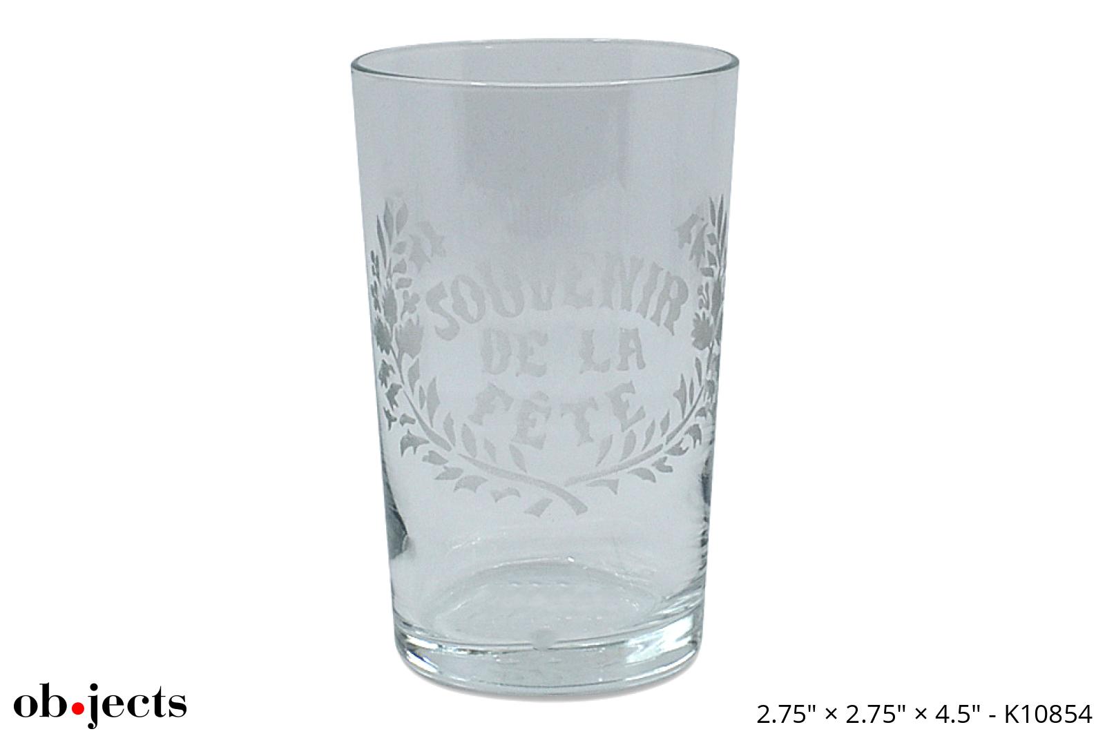 Glass Clear "Souvenir de la Fete" Ob•jects