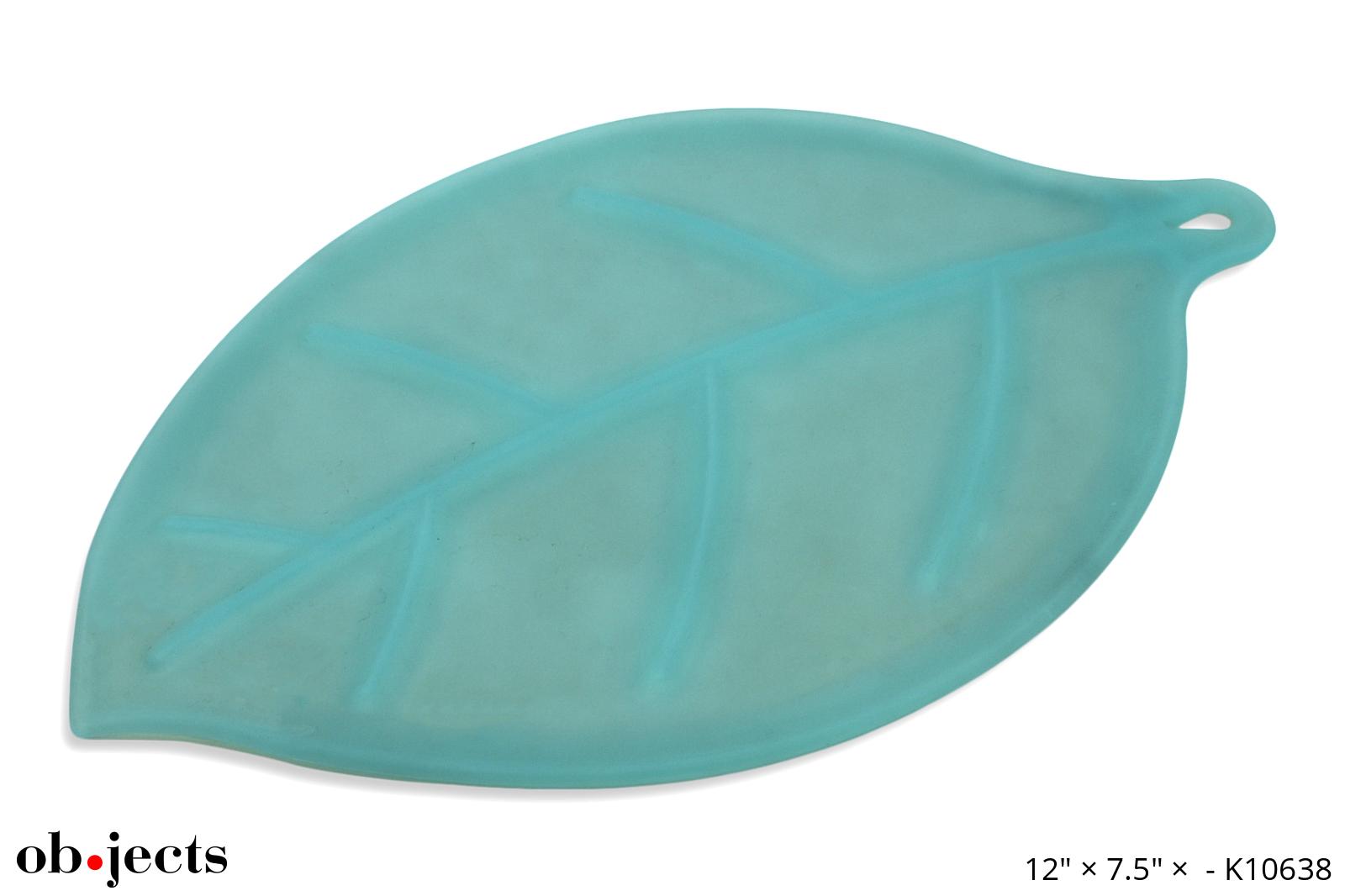 Trivet Leaf Resin Aqua Ob•jects