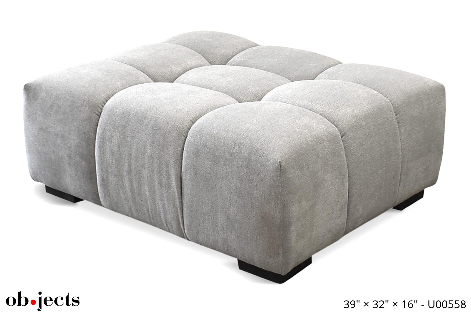 Grey suede ottoman deals