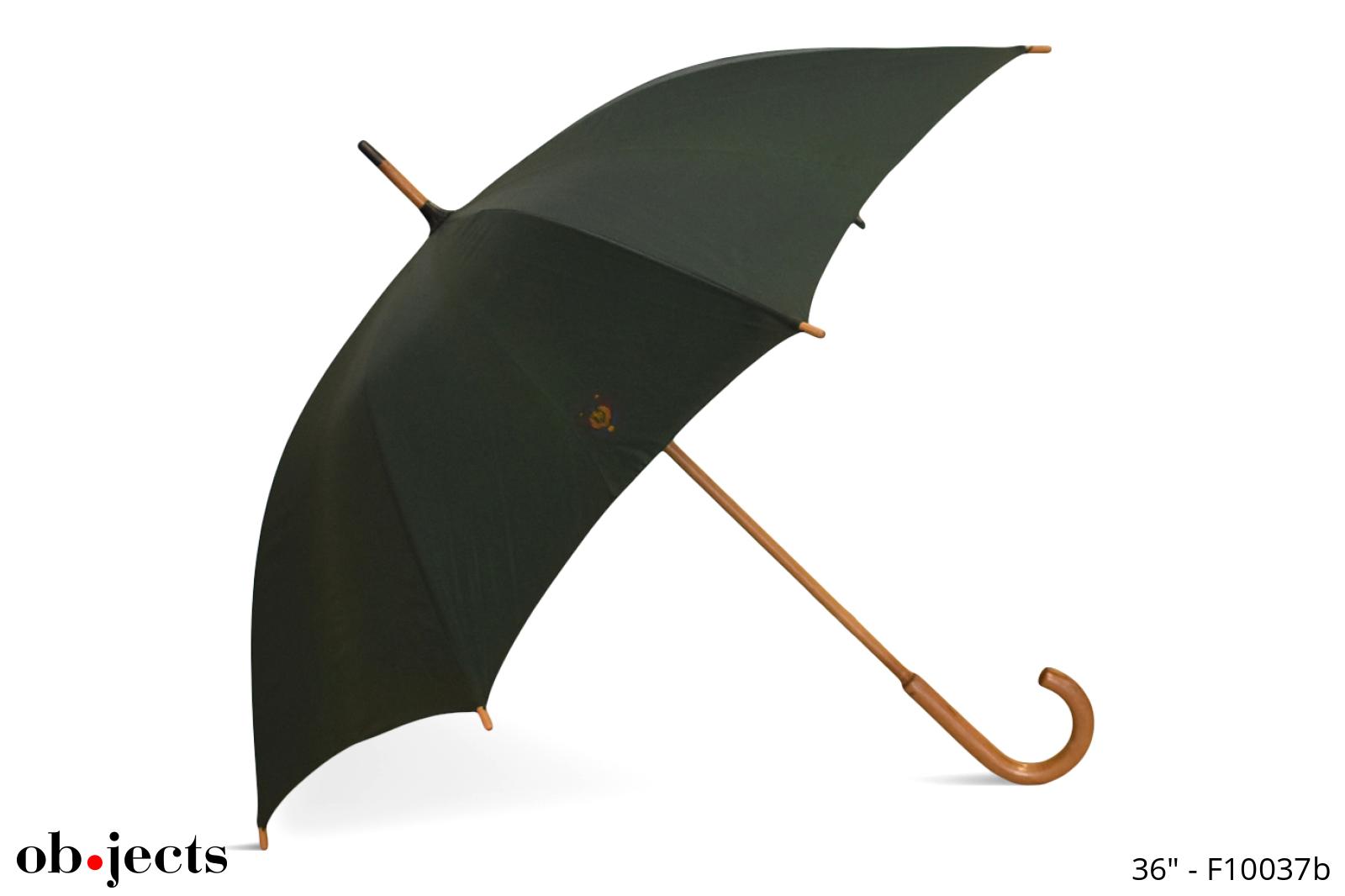 Umbrella Hunter Green w/Wood Handle Ob•jects