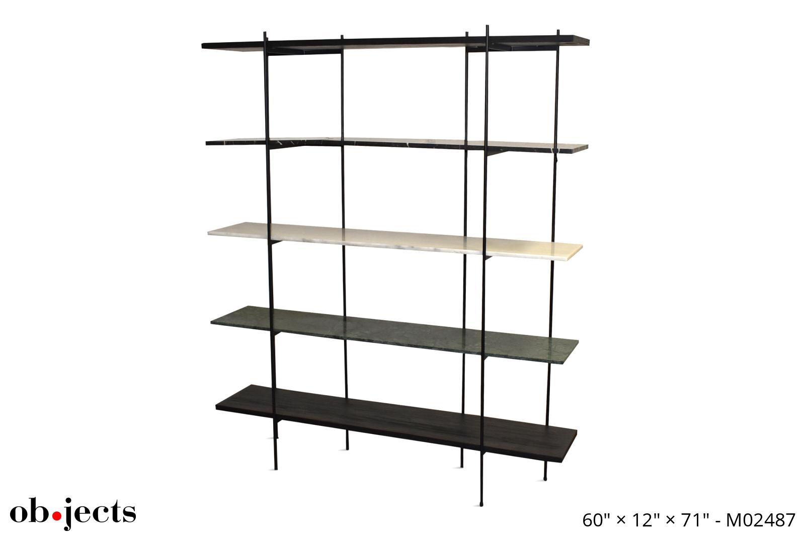 Bookshelf Marble/Stone/Wood Shelves Ob•jects