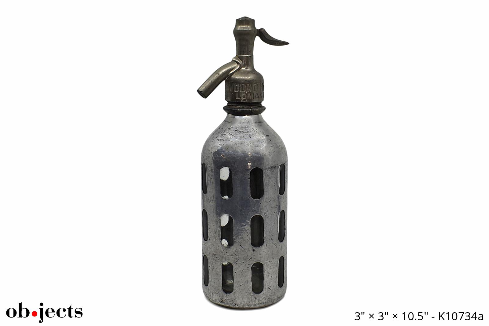 Seltzer Bottle Vintage Aluminum & Glass Ob•jects