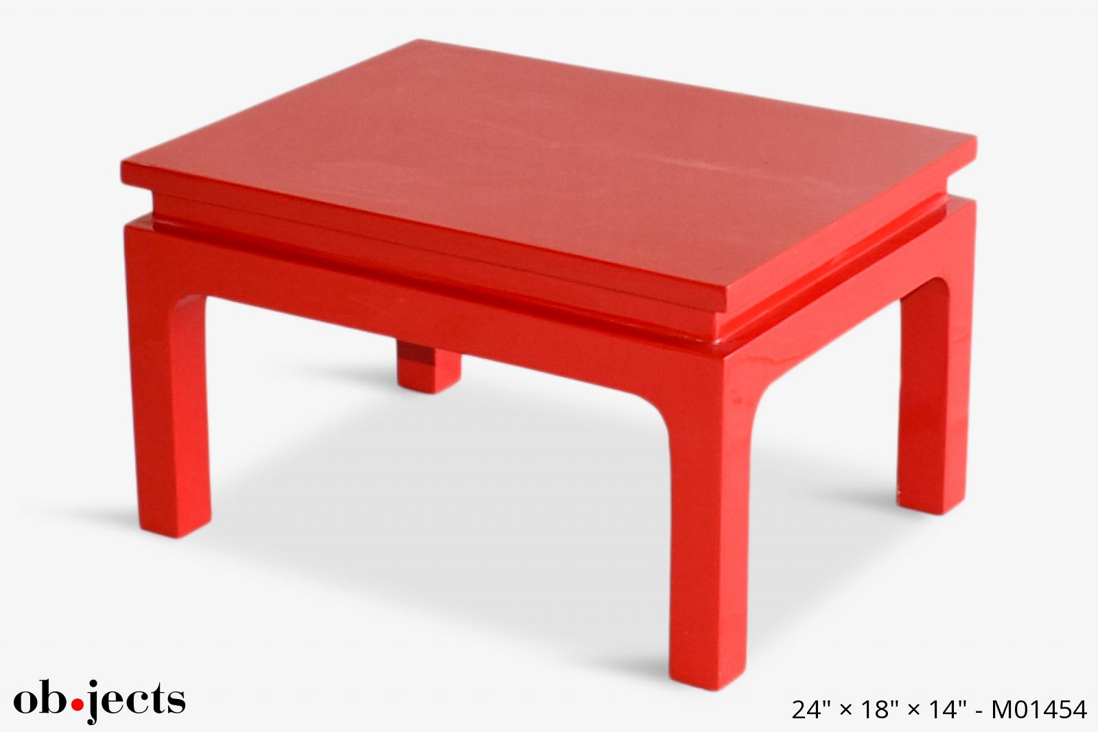 Table Low Ming Red Lacquer Ob Jects