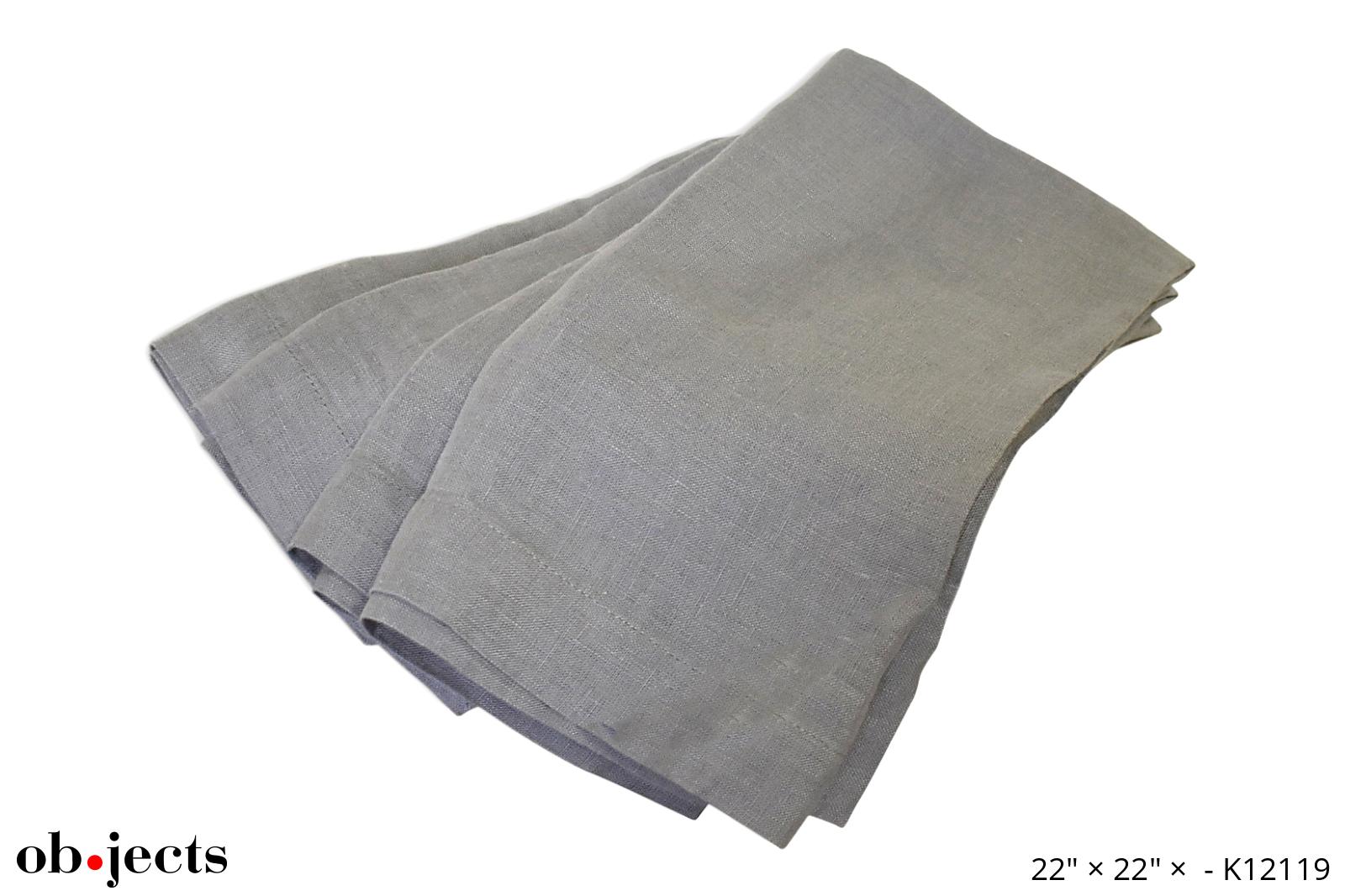 Napkin Light Grey Linen Ob•jects