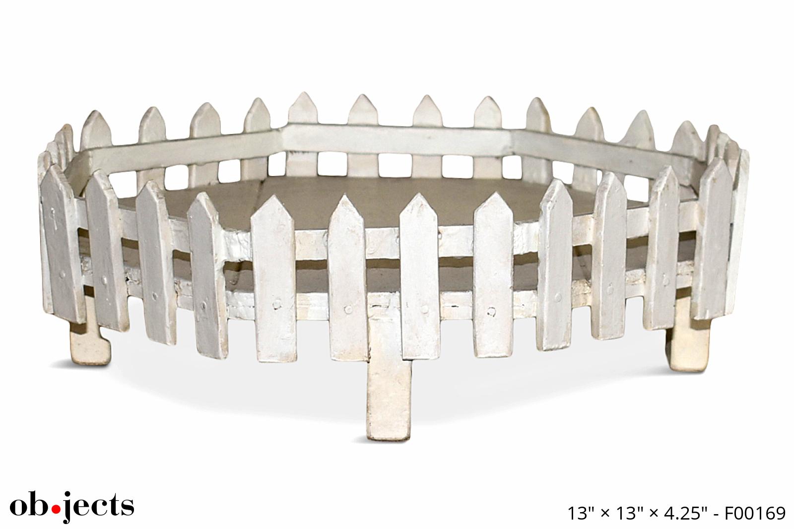Tray/Toy White Picket Fence Ob•jects