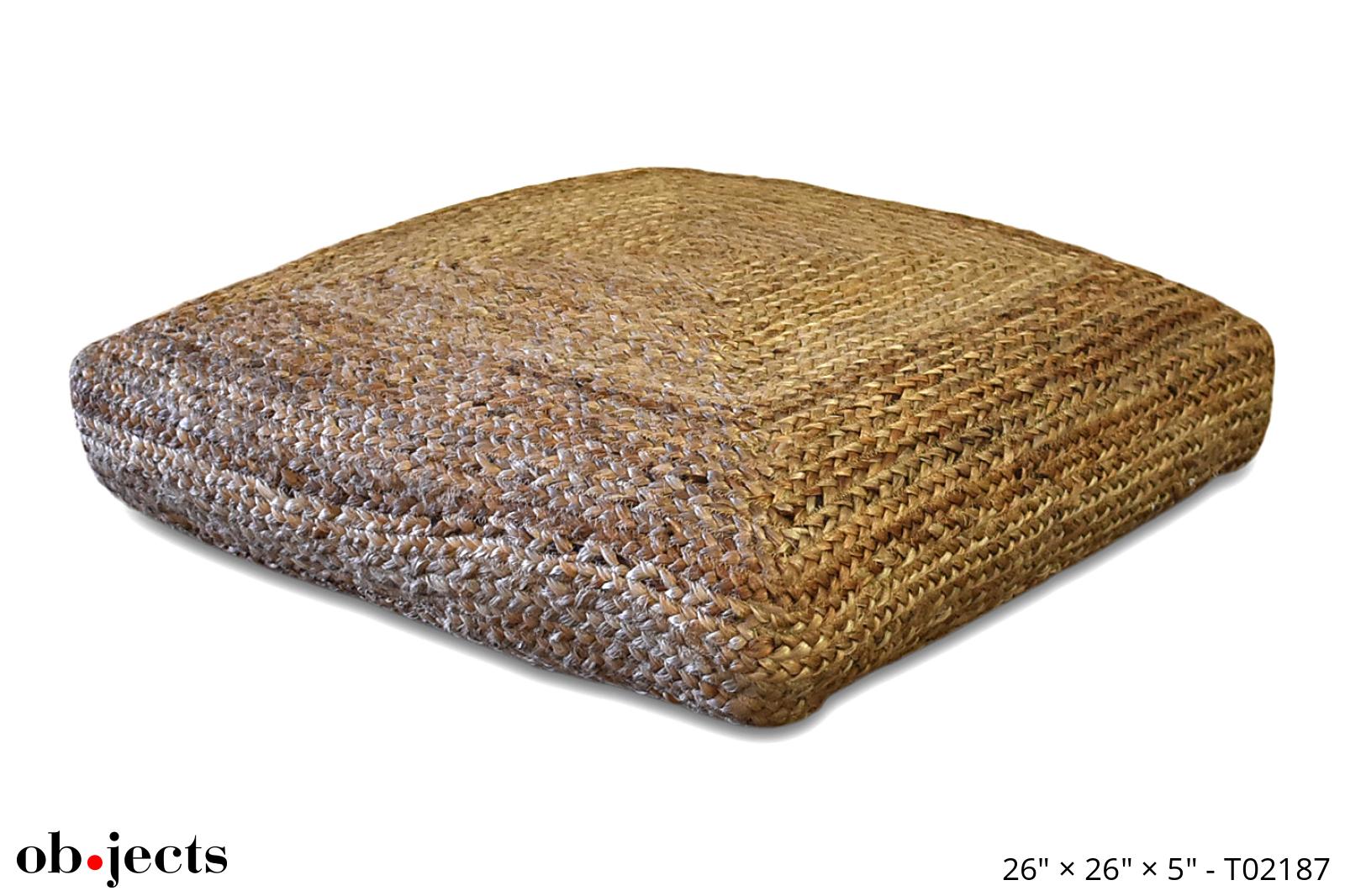 Floor Cushion Braided Jute Ob•jects