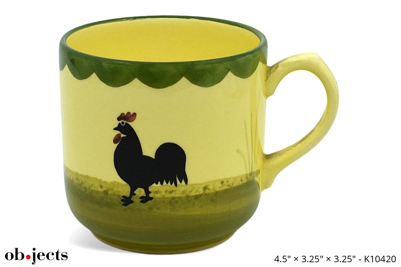 Mug Cock & Hen Yellow/Ceramic Ob•jects