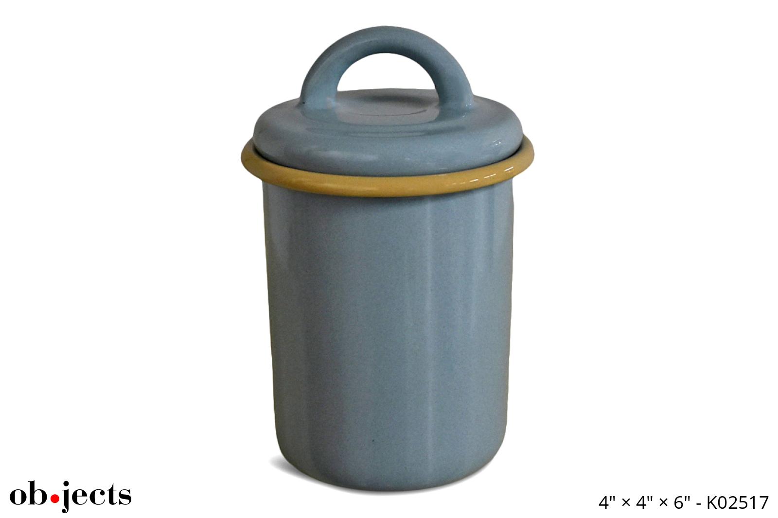 Canister Enamel Light Blue Ob•jects