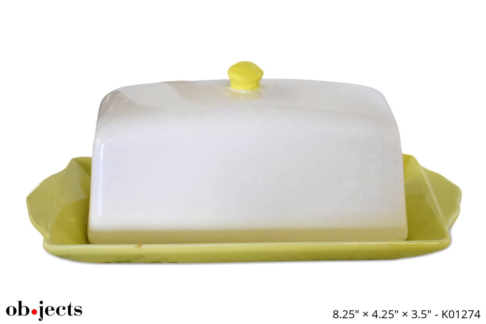 Butter Dish Yellow & Cream Ob•jects