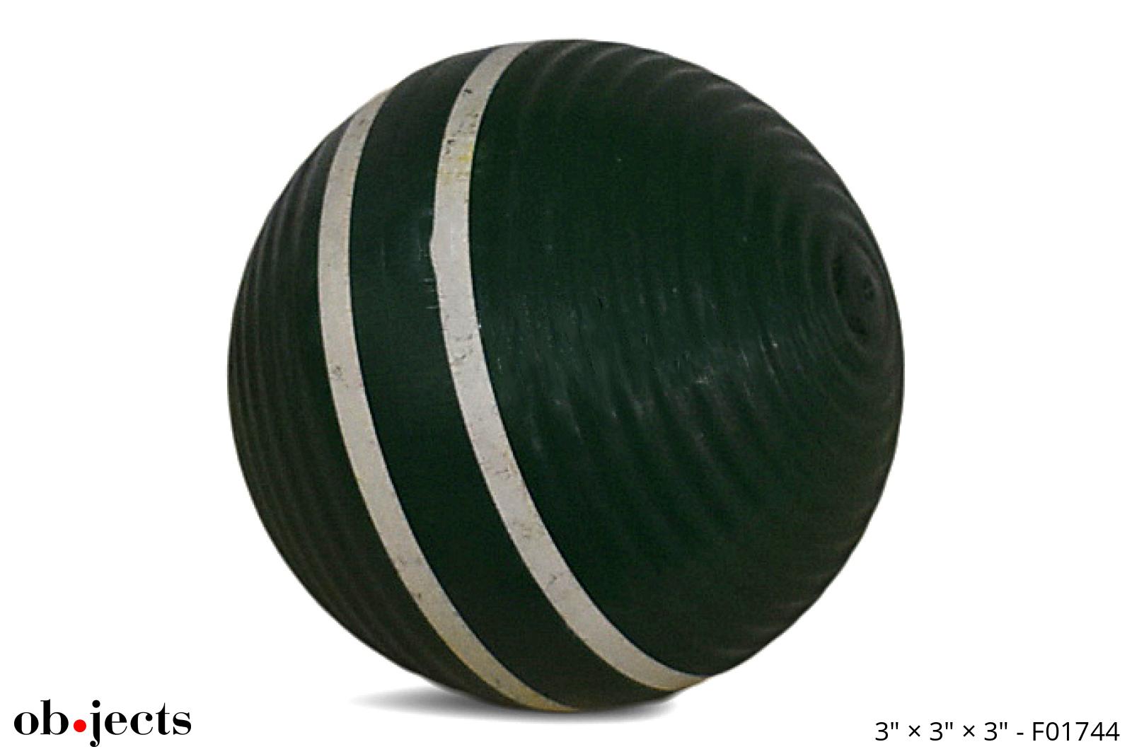 Croquet Ball Vintage Green w/White Stripes Ob•jects