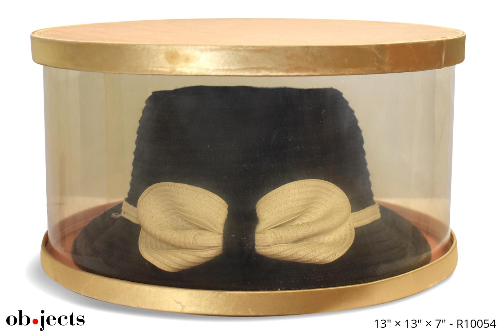 Vintage Chinese Mid-century Rattan Circular Hat Box