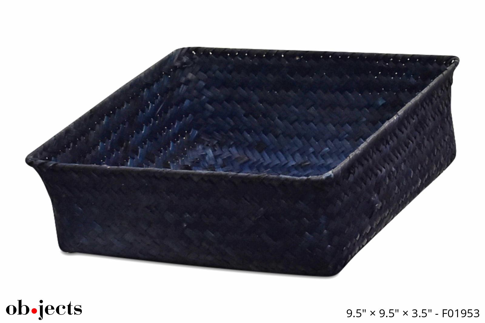 Box/Basket Dark Blue Wicker Ob•jects