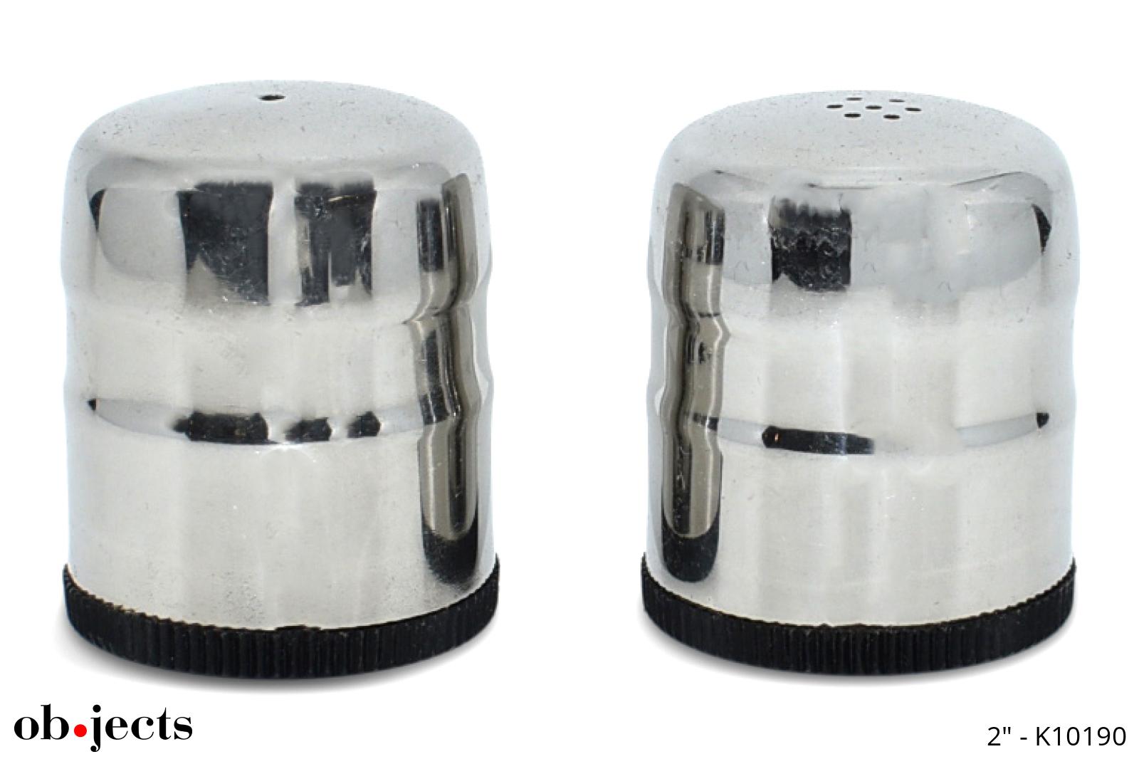Shakers Pair Salt & Pepper Chrome Ob•jects