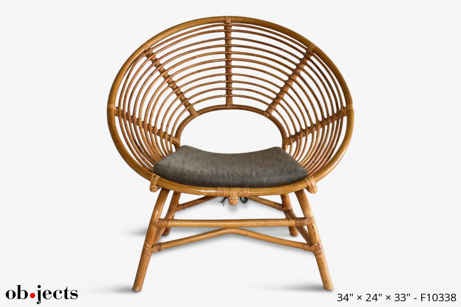 Chair 34in Round Bamboo Objects