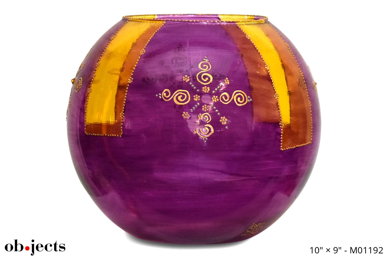 Vase Round Magenta Hindu Design Ob•jects