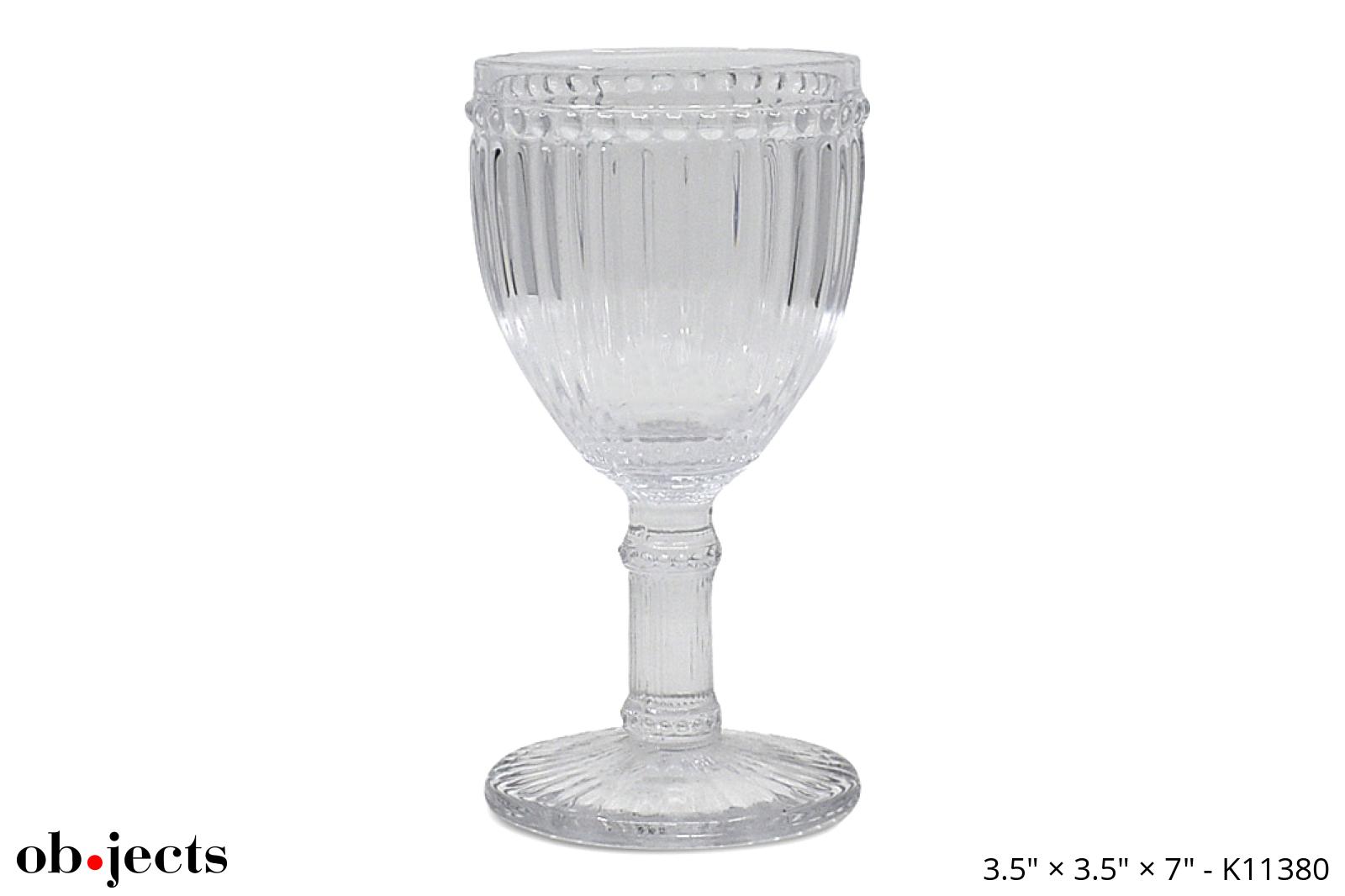 Glass Clear Fluted Goblet Ob•jects