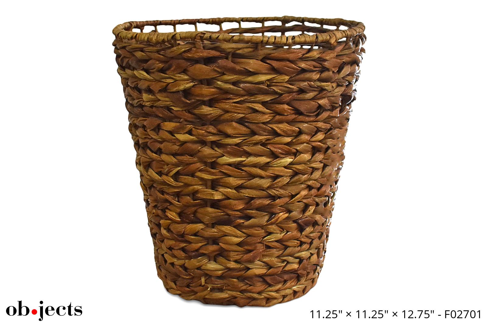 Waste Basket Woven Seagrass Tapered Ob•jects