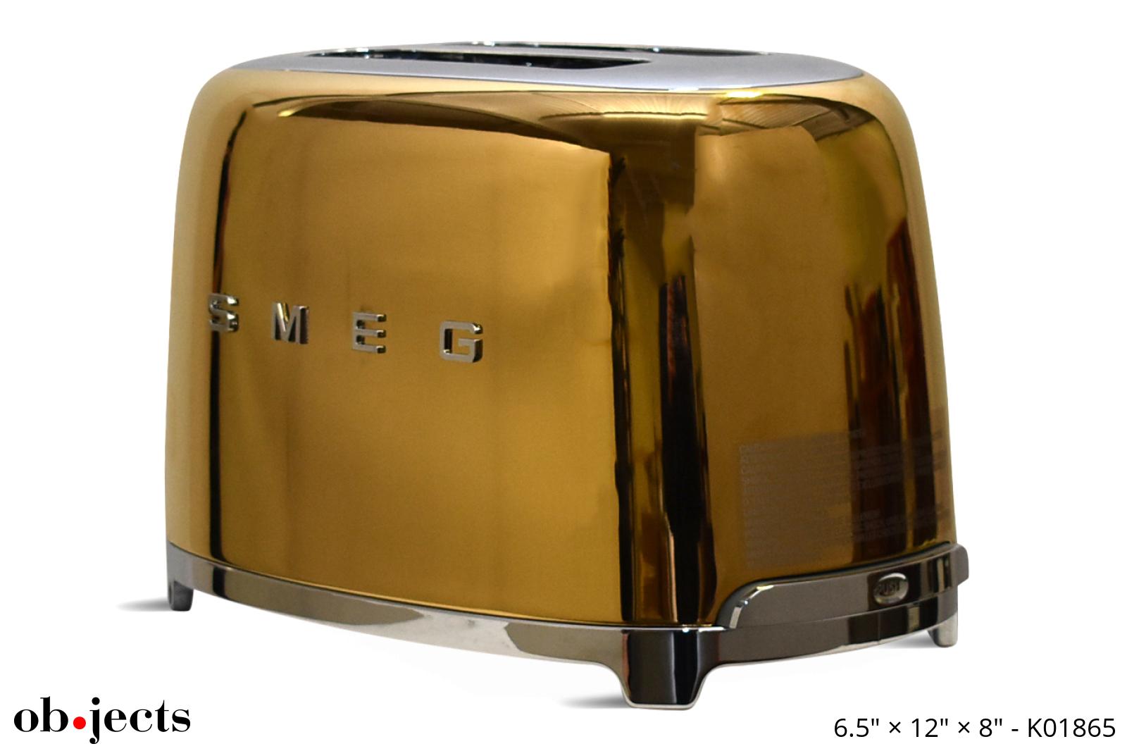 Smeg 2 Slice Toasters Gold Pink